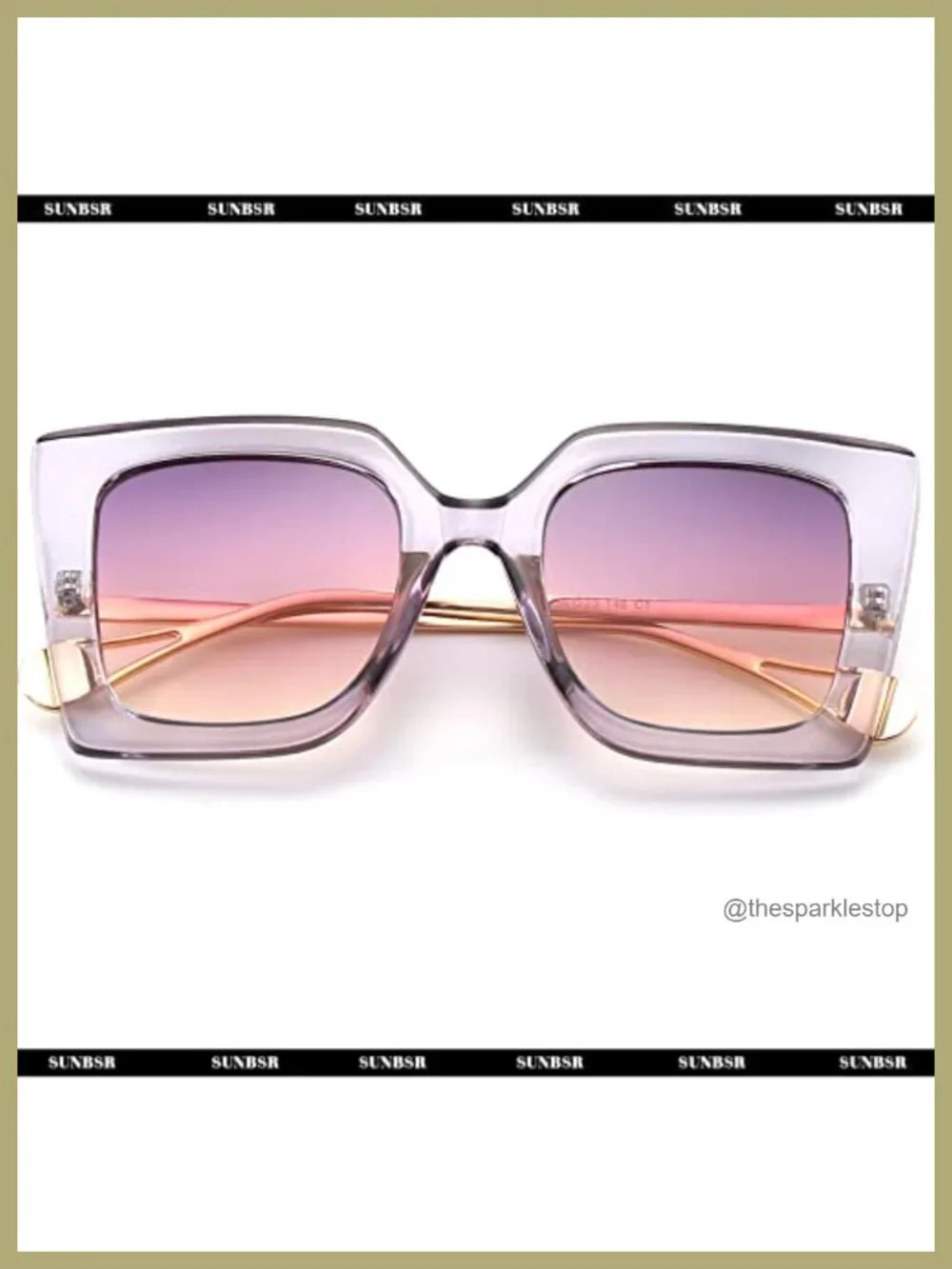 Oversized Square Cat Eye Sunglasses for Women UV400 Protection